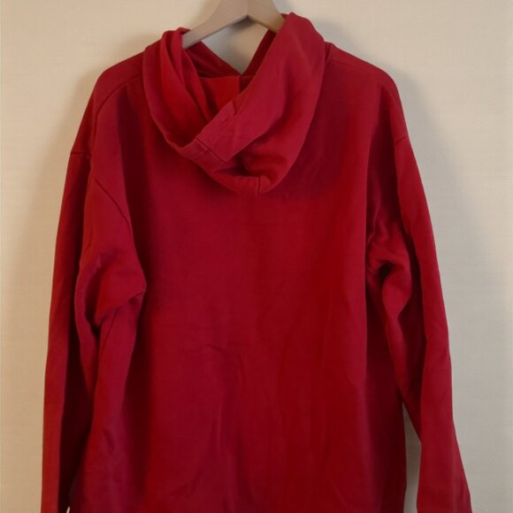 Vintage Oversized "Santa's Favorite" Red Christmas Hoodie Sweatshirt (OS) - Picture 3 of 4